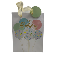 Happy Birthday Pastel Balloons Medium Gift Bag