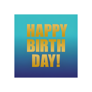 Blue Ombre Birthday Greeting Card
