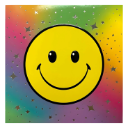 Greeting Card Smiley Face Ombre Card