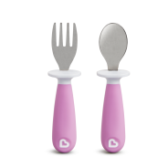 Munchkin Raise Toddler Fork & Spoon Set - Purple
