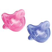 2pk Soother Physio Soft 12m+ -Girl