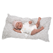 40cm Elegance Reborn Weighted Soft Body Doll Dafne; with Dummy and Cushion; Pink
