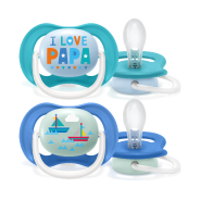 Philips Avent Ultra-Air Soother 6-18m (2 Pack) - Papa Blue