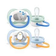 Philips Avent Ultra-Air Soother 0-6m (2 Pack) - Animal Blue