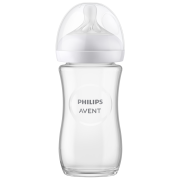 Philips Avent Natural Response Glass Bottle (Flow 3) - 240ml