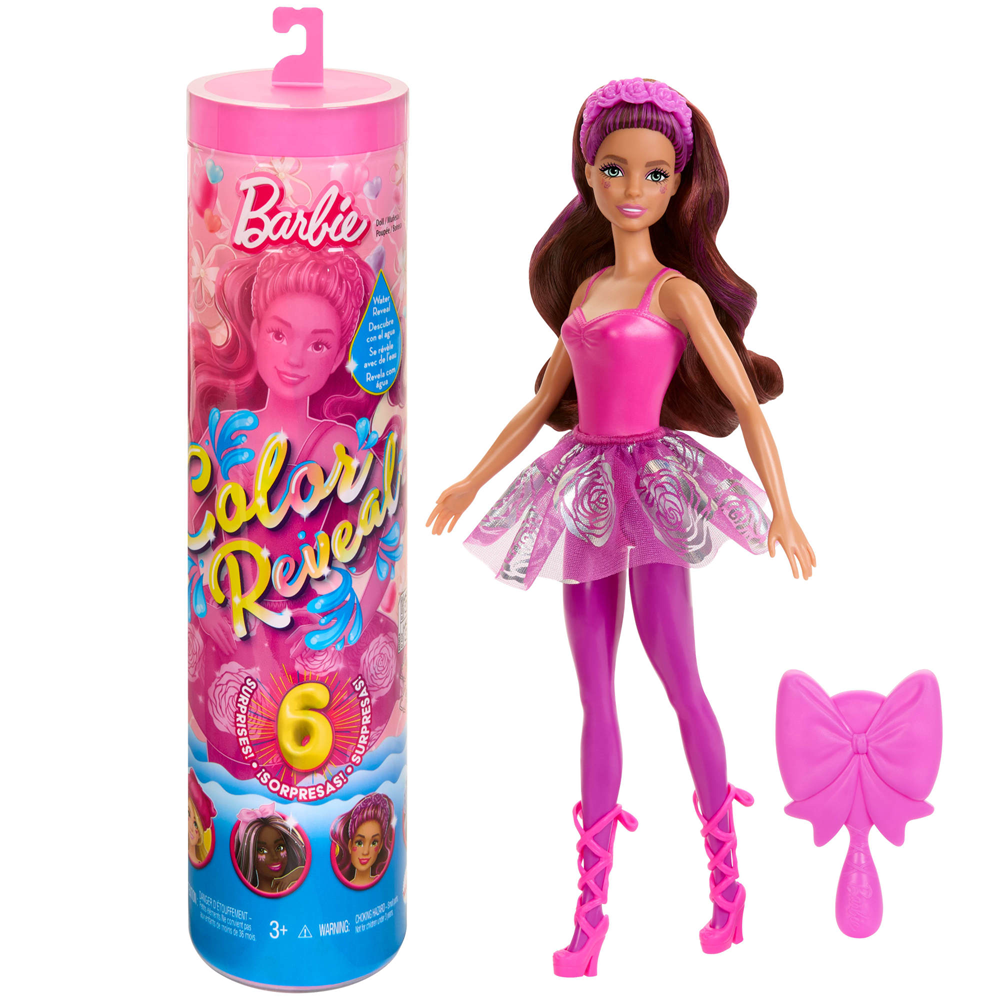 Barbie シリコンマット Barbie Color Reveal Doll & Accessories, Ballerina Series, 6