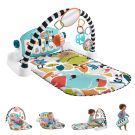Fisher-Price Baby Activity Mat Glow and Grow Kick & Play Piano Gym, Portable Musical Toy with Smart Stages Learning, Blue