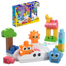 MEGA BLOKS Fisher-Price Building Toy, Rise & Snooze Night Light with 30 Pieces, Songs and Sounds