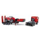 Bruder MAN TGA Low Loader Truck with Manitou Telescopic Loader MLT 633