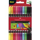 Faber-Castell 10 Double Ended Fibre Tip Pens Neon Colours