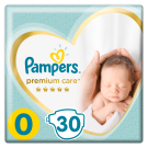 Premium Care Size 0 (Premature), Carry Pack 30 