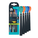 Tommee Tippee Softee Weaning Spoons with Long Anti-Slip Handles and Super-Soft Tip 4M+ (Pack of 5)