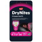Huggies Dry Nites Pyjama Pants Size 4-7 Girls 10 EA