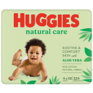 Baby Wet Wipes Natural Care Quad Pack