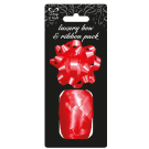 Euro Wrap Red 7cm Star Bow & 10m Ribbon Cob