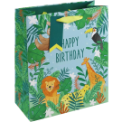 Happy Birthday Jungle Medium Gift Bag