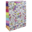 Medium Gift Bag - Girly Text & Doodle Bag