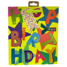 Large Neon Happy Birthday Gift bag