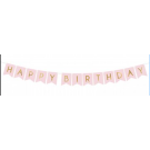 BANNER HAPPY BIRTHDAY - LIGHT PINK