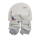 WHITE SHOE AND HEADBAND SET 0-6 MONTHS