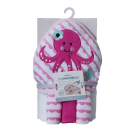 Snuggletime Hooded Towel with 3pk Facecloth Gift Set - Octopus 