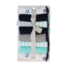 Snuggletime Super Soft 8pk Washcloths - Blue Stars