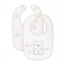 Fashionation 2PK Jersey Bibs - Bear