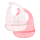 Fashionation 2PK Silicone Bibs - Cat