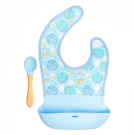 Fashionation Catcher Bib & Spoon Set - Dino