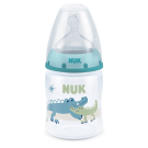 NUK Temperature Control Bottle Silicone Teat (0-6 Months) - 150ml Blue/Green