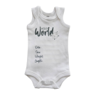 Hello World Baby Vest - White