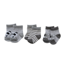 Snuggletime 3PK Socks - Grey - 0-6M