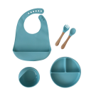 Silicone Feeding Set 5pc - Blue