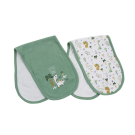 Snuggletime Burp Cloths 2PK - Sage Dino