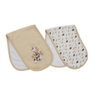 Snuggletime Burp Cloths 2PK - Natural Giraffe