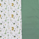 Snuggletime Swaddling Receiver Blanket 2PK - Sage Dino
