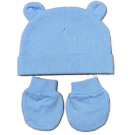 Baby Blue Hat and Bootie set