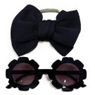 BRU Bow and Sunglasses Set Black