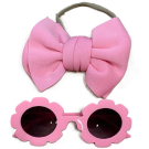 BRU Bow and Sunglasses Set Pink