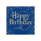 Blue & Gold Birthday Greetings Card