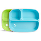 Munchkin Splash Toddler Divider Plates (2 Pack) - Blue & Green