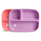Munchkin Splash Toddler Divider Plates (2 Pack) - Pink & Purple