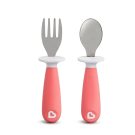 Munchkin Raise Toddler Fork & Spoon Set - Pink