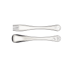 Le Petit stainless steel children's flatware set for girls with high-gloss finish and relief pattern, 2 pieces