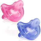 2pk Soother Physio Soft 6-12m -Girl