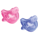 2pk Soother Physio Soft 12m+ -Girl