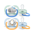 Philips Avent Ultra-Air Soother 0-6m (2 Pack) - Animal Blue