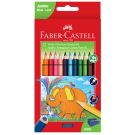 Faber-Castell Jumbo Triangular Colour Pencils 12PK