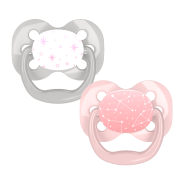 Advantage Pacifier - Stage 1, Pink, 2-Pack