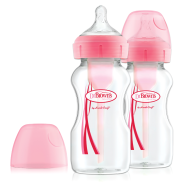 Options+™ 270ml Wide-Neck Baby Bottle 2-Pack Pink